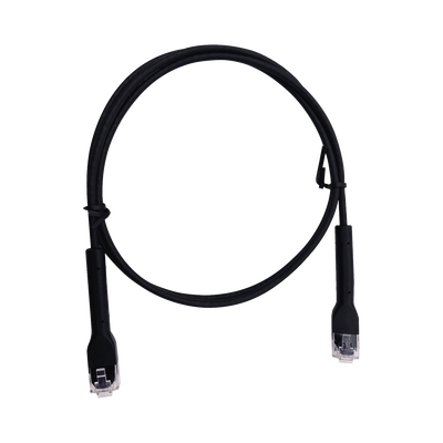 Cable de Parcheo Ultra Slim Con RJ45 Flexible UTP Cat6 - 1 m Negro Diámetro Reducido