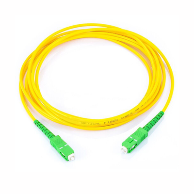 Jumper de Fibra Óptica Monomodo SC/APC SC/APC Simplex, color amarillo, 2 metros, 2mm