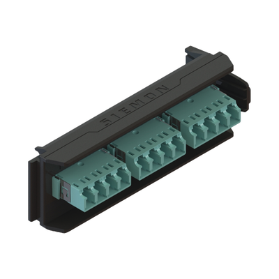 Placa Acopladora LightVerse, 6 Conectores Dúplex LC/UPC, Acepta hasta 12 fibras Multimodo OM3 y OM4 (No Shuttered)