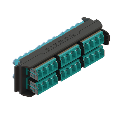 Placa Acopladora LightVerse, 12 Conectores Dúplex LC/UPC, Acepta hasta 24 fibras Multimodo OM3 y OM4 (No Shuttered)