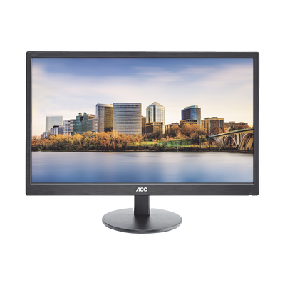Monitor  LED de 24", Resolución 1920 x 1080 Pixeles con Entradas de Video VGA/HDMI. Panel MVA y Altavoces Integrados. Compatible VESA