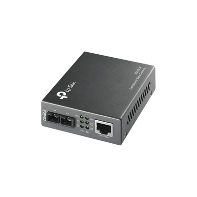 Convertidor Fibra Óptica Multimodo / 1 Puerto RJ45 10/100 Mbps / Puerto Fibra Óptica SC 100 Mbps / Hasta 2 Km / Plug and Play