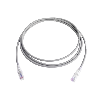 Patch Cord MC6 Modular Cat6 UTP, CM/LS0H, 7ft, Color Gris, Versión Bulk (Sin Empaque Individual)