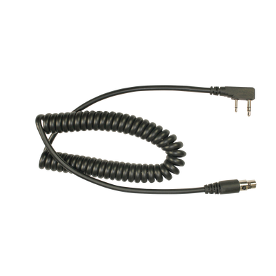 Cable en espiral para auricular HDS-EMB para radios Kenwood Serie G/ 3230/ 2102G/ 2202L/ 2212L/ 2170/ 2360/ 2302/ 2312/ 2000/ 2402/ NX-220/ 320/ NX-240/ 340/ TKD-240/ 340.