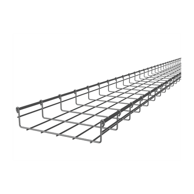 Charola Tipo Malla 66/250 mm, Acabado Electro Zinc, Hasta 263 Cables Cat6, Tramo de 3 Metros
