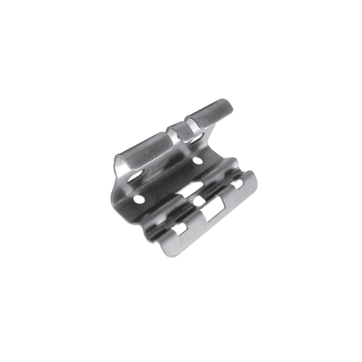 Mini clip automático, para unir tramos de charola, con acabado Electro Zinc