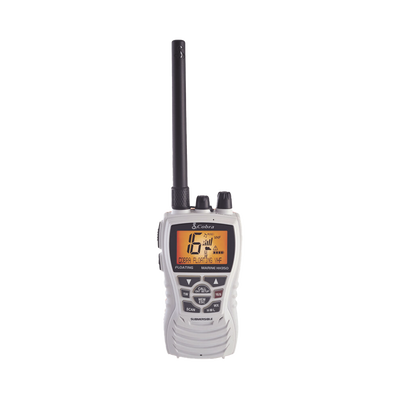 Radio portátil marino, flotante y sumergible con función de eliminación de agua de la bocina mediante vibración, potencia de RF de 6 Watts.