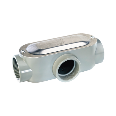Caja Condulet tipo T de 3/4" (19.05 mm)/ Incluye tapa y tornillos.