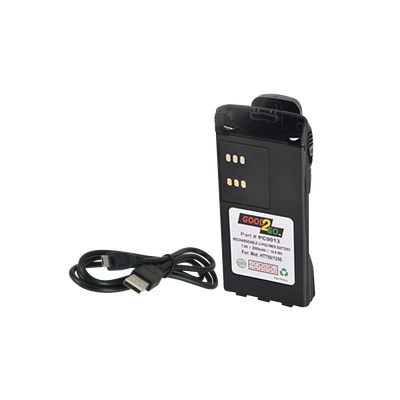 Batería con cargador USB integrado de Li-Ion 2000MAH  con clip  para radios Motorola HT750/1250, PRO5150/5550/7150/7350/7550