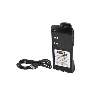 Batería con cargador USB integrado de Li-Ion 2000MAH con clip para radios Motorola HT750/1250, PRO5150/5550/7150/7350/7550