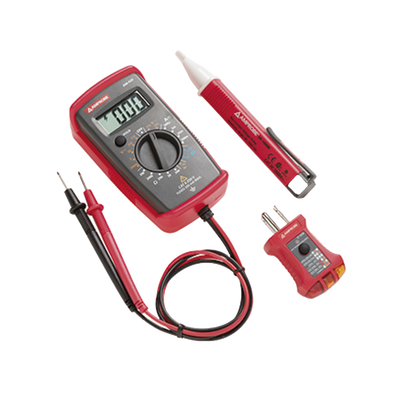 KIT Básico 3 en 1 con Multímetro Digital + Detector de Tensión sin Contacto + Comprobador de Fase GFCI