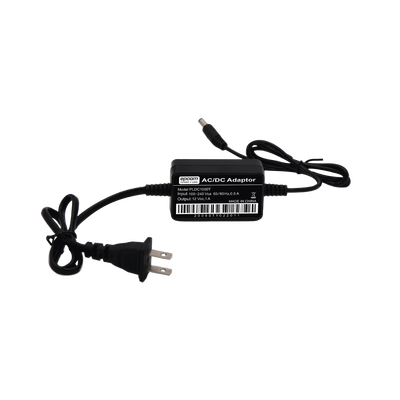 Adaptador de Pared de 12Vcc @ 1 A con cable y clavija Nema 1-15 / 0.5 metros a la toma de alimentación / 0.5 metros a la conexión del dispositivo