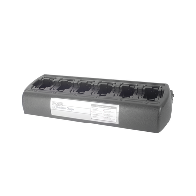 Multicargador rápido de escritorio de 6 cavidades para radios Motorola PRO5150/ELITE Para uso con baterías Ni-Cd, Ni-MH, Li-Ion, Li-Po.