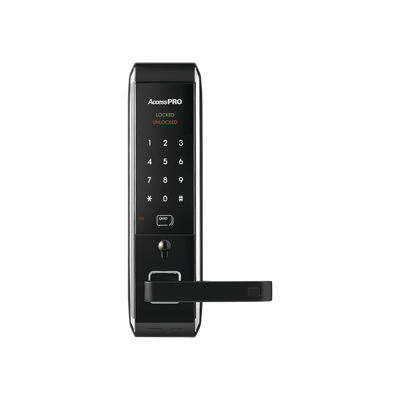Cerradura inteligente para puertas con doble cerrojo/teclado Touch Screen, Apertura con tarjeta Mifare /Contraseña y Llave de emergencia