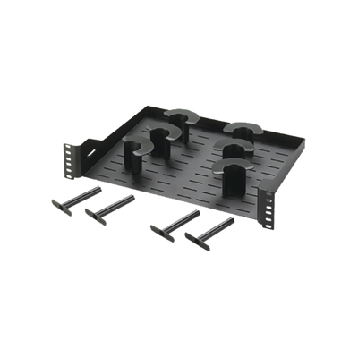 Charola Ventilada Para Administración de Cable en Racks o Gabinetes, con 6 Postes para Control de Holgura, de 19in, 2 UR, Color Negro