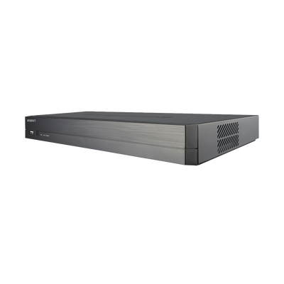 NVR 8 Megapíxel / 4 canales / H.265 / P2P Wisenet / Entradas y Salidas de Alarma