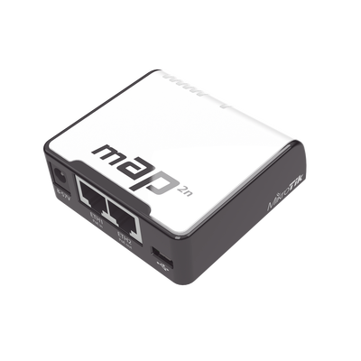 (mAP 2n) 2 Puertos Fast Ethernet, 1 Puerto MicroUSB, WiFi 2.4 GHz 802.11 b/g/n