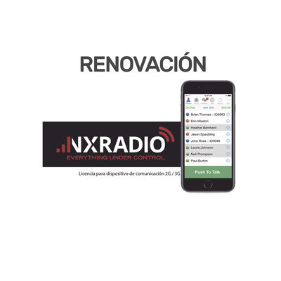 Renovacion de Servicio Anual NXRadio para Dispositivos  Android, iOS, Despacho en PC, VEPG3, VEPG4