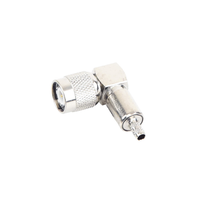 Conector TNC Macho en Ángulo Recto para Cable RG-58/U, LMR-195 Níquel/ Oro/ Teflón.​