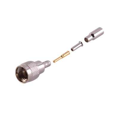 Conector mini UHF Macho de anillo plegable para cable RG-174/U, BELDEN 8216