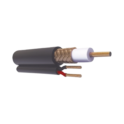 ( venta x metro ) Cable coaxial RG59 Siamés, Malla de Cobre y Aluminio, HECHO EN MÉXICO, Optimizado para HD+ 2 hilos calibre 20.