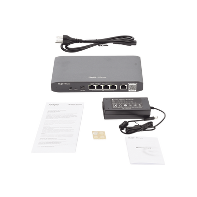 Router Balanceador Administrable Cloud con POE+ 54w, 3 puertos LAN gigabit, 1 Puerto WAN gigabit y 1 puerto LAN/WAN gigabit configurable, hasta 100 clientes con desempeño de 600 Mbps asimétricos