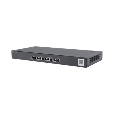 Router administrable , 6 puertos LAN  y 3 puertos LAN/WAN gigabit y 1 Puerto WAN gigabit, hasta 350 clientes con desempeño de 1.5 Gbps asimétricos