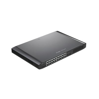 Switch Smart PoE con 24 puertos Gigabit PoE 802.3af/at + 2 SFP para fibra 1Gb, gestión gratuita desde la nube, 370w