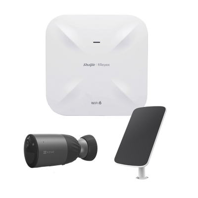 Kit de Cámaras Wi-Fi con Access Point/ Incluye 1 Cámara de Batería CS-BC1C / 1 Pane solar Mod. CS-CMT-SOLARPANEL-C / 1 Access Point RG-RAP6260(G)