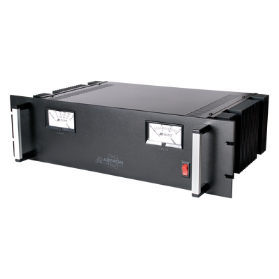 Fuente de poder 13.8Vcc, 35A, lineal regulada con circuito cargador de baterías, para instalación en rack