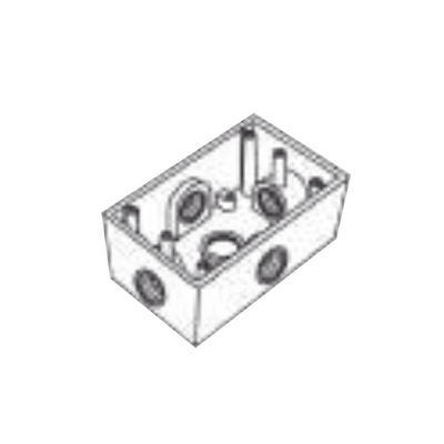 (40 pzas.) Caja Condulet FS de 1" ( 25.4 mm) con 5 Bocas a Prueba de Intemperie.