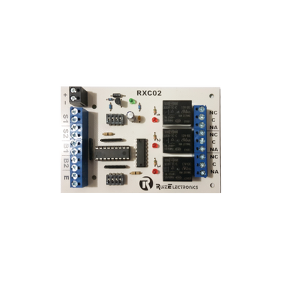 Tarjeta para control de Esclusas para 2 puertas con temporizador en desbloqueo y bloqueo/ entrada para botón de emergencia/ salida de emergencia.