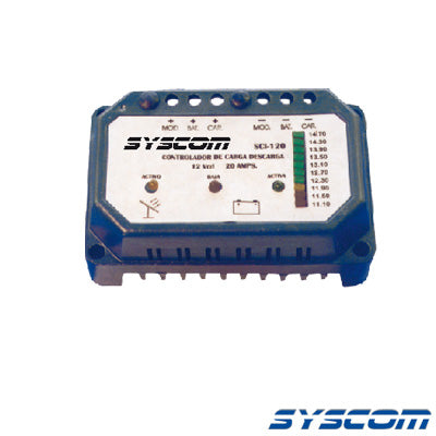 Controlador de Carga y Descarga para Sistemas Solares 30 A, 12 Vcc.