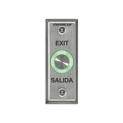Botón de Salida con Aro Iluminado Color Verde y Rojo / IP65 / Buzzer / Función Toggle (Enclavado) / Temporizador / Relevador NC/NO/ Uso Exterior e Interior.