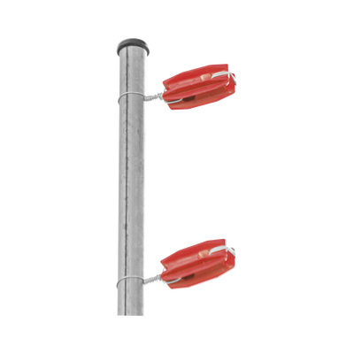 Aislador de color Rojo para postes de esquina de alta Resistencia con Anti UV de uso en cercos eléctricos