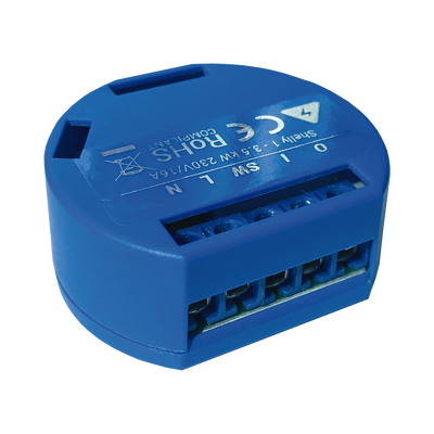 OBSOLETO el remplazo es SHELLYPLUS1, Relevador y contacto seco / Interruptor inalámbrico WIFI Industrial y residencial inteligente / Hasta 16A / Nube P2P y control Local