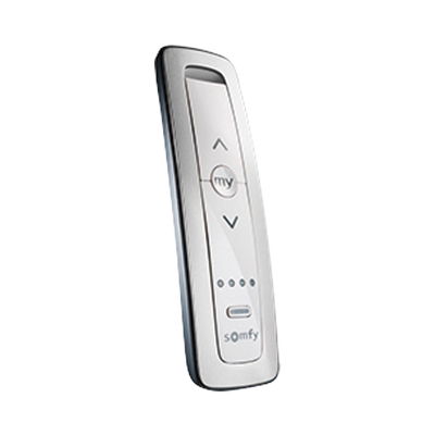 Control remoto RTS 5 canales, Emite instrucciones: subir, bajar y detener, con posición favorita programada «my».