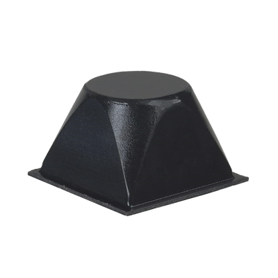 Base Cuadrada Cónica Negra de Poliuretano, 20.5 x 20.5 x 13 mm.