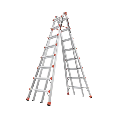 Escalera telescópica en "A" de 5.1 metros de aluminio.