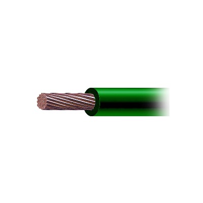 (SLLU22) Cable de Cobre Recubierto THW-LS Calibre 4 AWG 19 Hilos Color Verde (Venta por Metro)