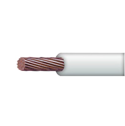 ( SLY305 ) Cable 10 awg  color blanco,Conductor de cobre suave cableado. Aislamiento de PVC, autoextinguible. (Venta por Metro)