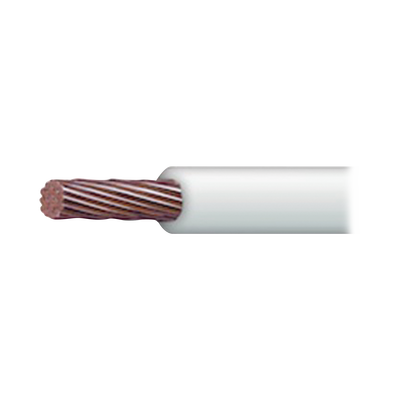 Cable Eléctrico 8 awg  color blanco,Conductor de cobre suave cableado. Aislamiento de PVC, autoextinguible. BOBINA 100 MTS