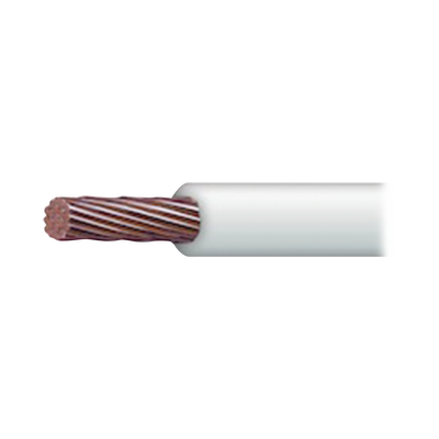 ( SSLU13 ) Cable Eléctrico 10 awg color blanco,Conductor de cobre suave cableado. Aislamiento de PVC, autoextinguible. BOBINA 100 MTS