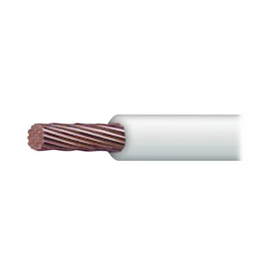 Cable Eléctrico 16 awg  color blanco, Conductor de cobre suave cableado. Aislamiento de PVC, auto-extinguible.BOBINA de 100 MTS