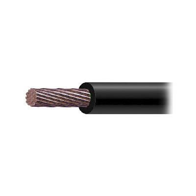 Cable de Cobre Recubierto THW-LS Calibre 2/0 AWG 19 Hilos Color Negro (Retazo de 5 metros)