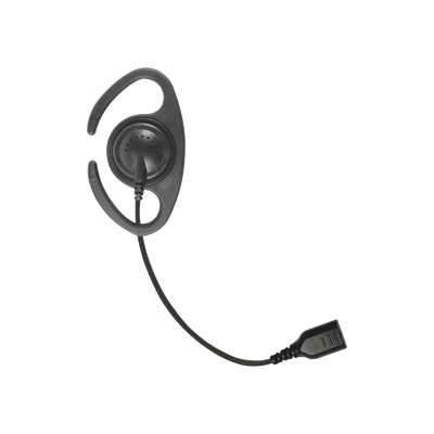 ​Auriculares de gancho en forma de "C" con cable de fibra trenzada y conector SNAP. Requiere micrófono de solapa de 1 o 2 hilos de la Serie SNAP.