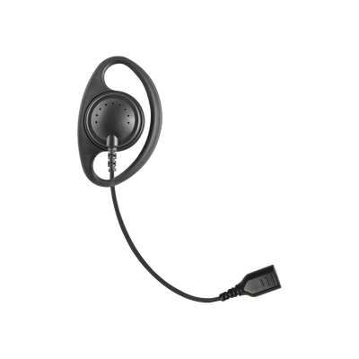 Auriculares con aro en forma de "D" con cable de fibra trenzada y conector SNAP. Requiere micrófono de solapa de 1 o 2 hilos de la Serie SNAP.