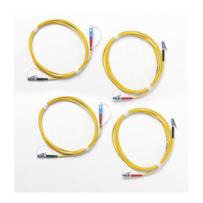 Kit de Cables de Referencia de Comprobación Monomodo CertiFiber® Pro, Para Fibras con Conectores LC (2 SC/LC Metálico, 2 LC/LC Metálico), de 2 Metros