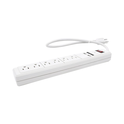 Multicontacto con 6 contactos aterrizados y 2 puertos usb.