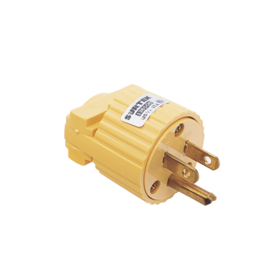 Clavija con Abrazadera Plástica Aterrizada / 127 V CA 15 A Max. / Fabricada en Plastico ABS.